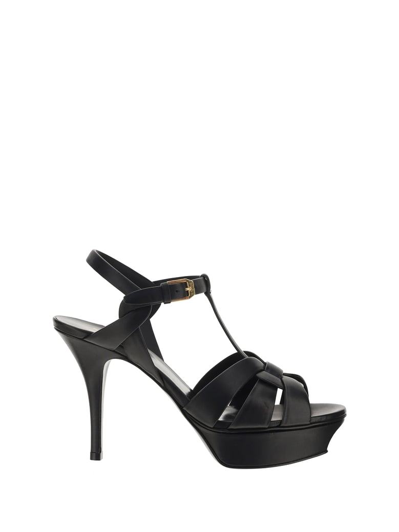 leather platform sandals by Selfnex