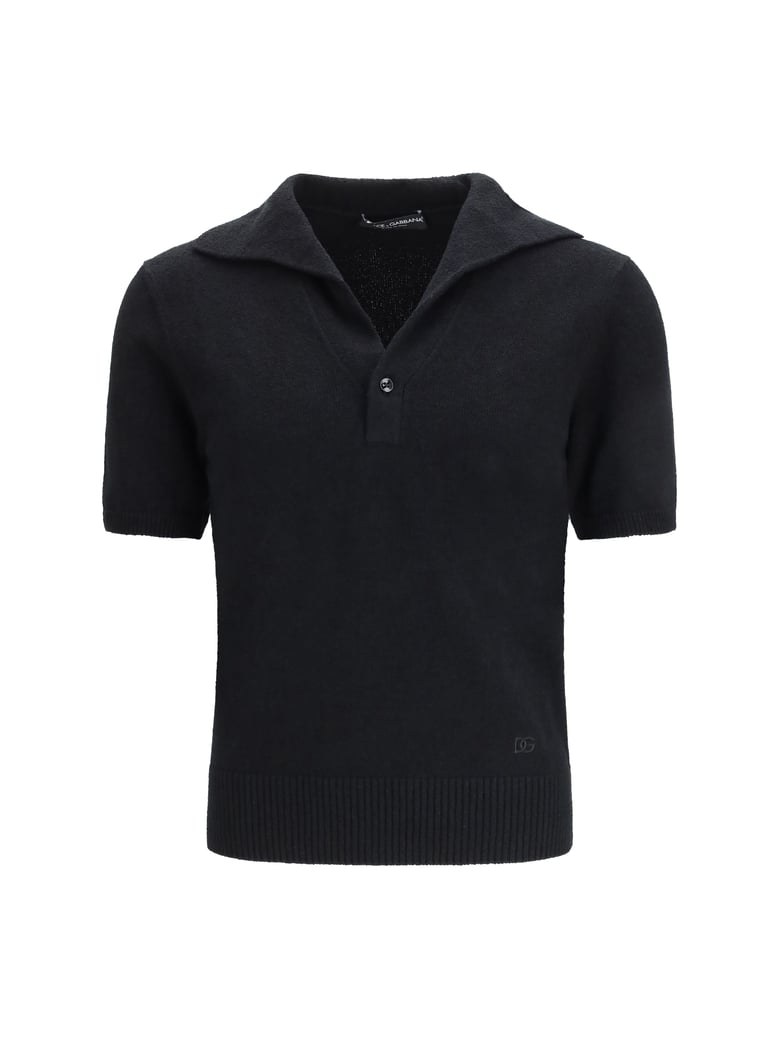 polo shirt cotton-blend black by Selfnex