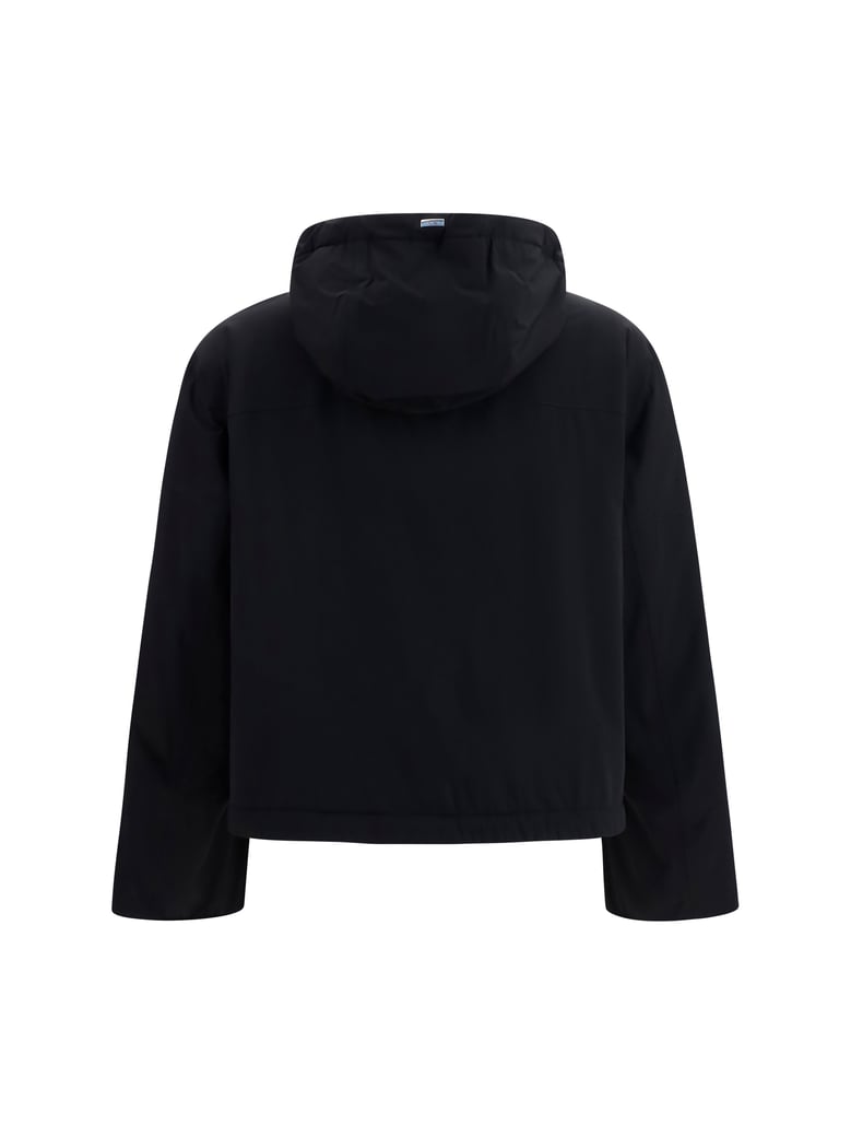 hooded down jacket black by Selfnex