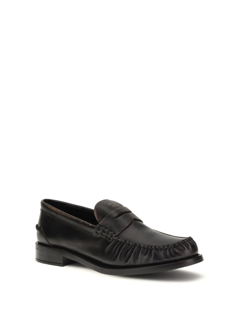 leather loafers black/tan by Selfnex