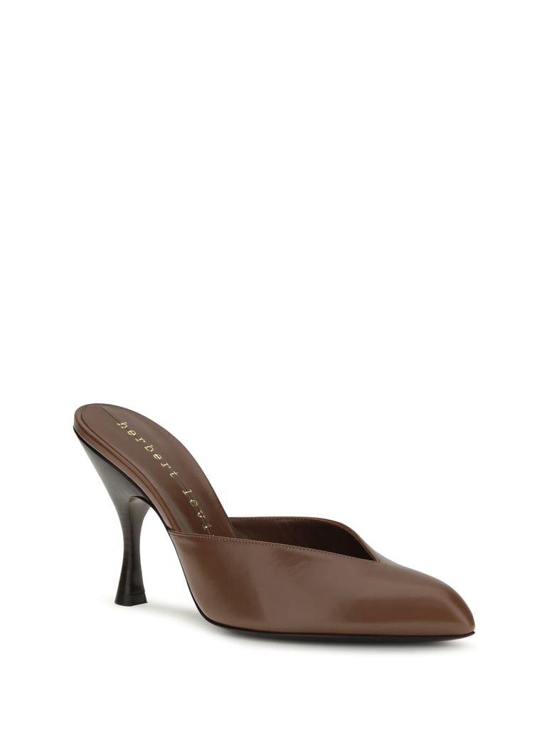 mules sitting pretty caramel leather by Selfnex