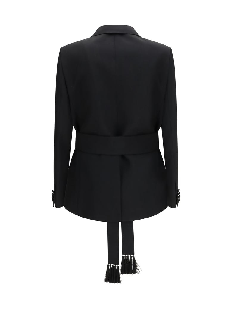 blazer double-breasted virgin wool black by Selfnex