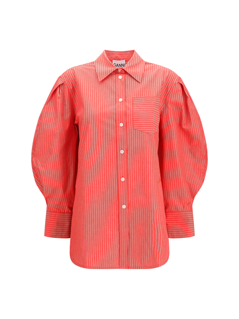 striped cotton shirt high risk red by Selfnex