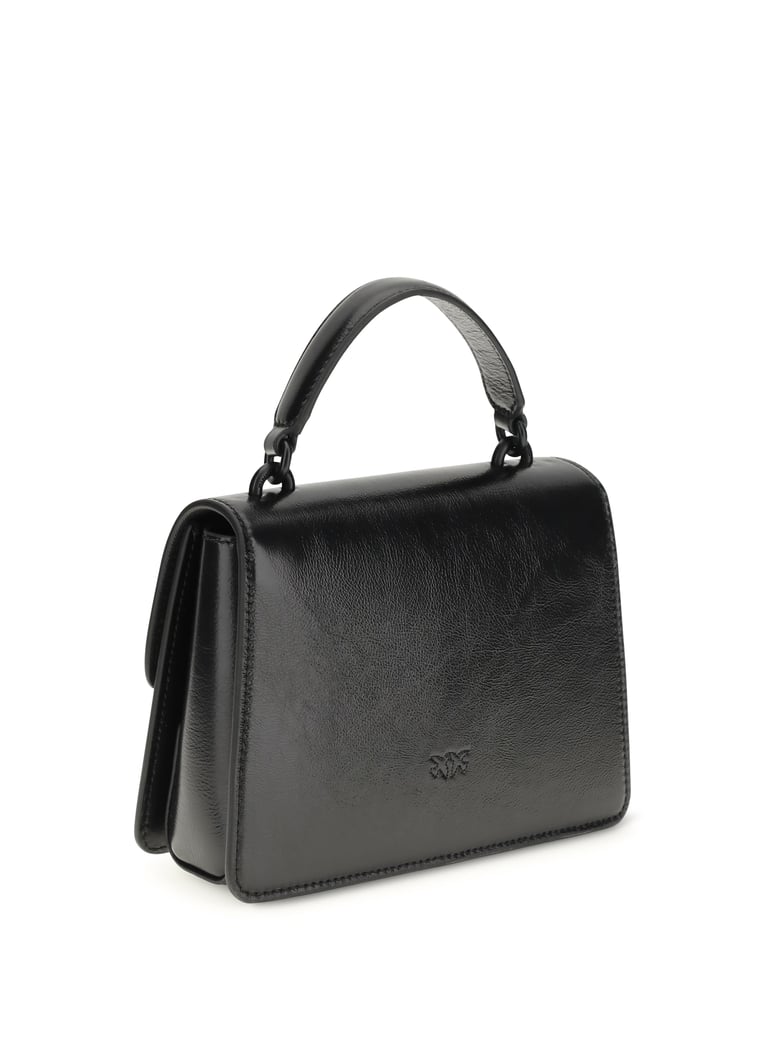 top-handle mini handbag love one black by Selfnex