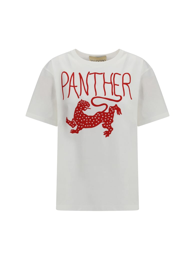 t-shirt printed cotton ivory/red by Selfnex