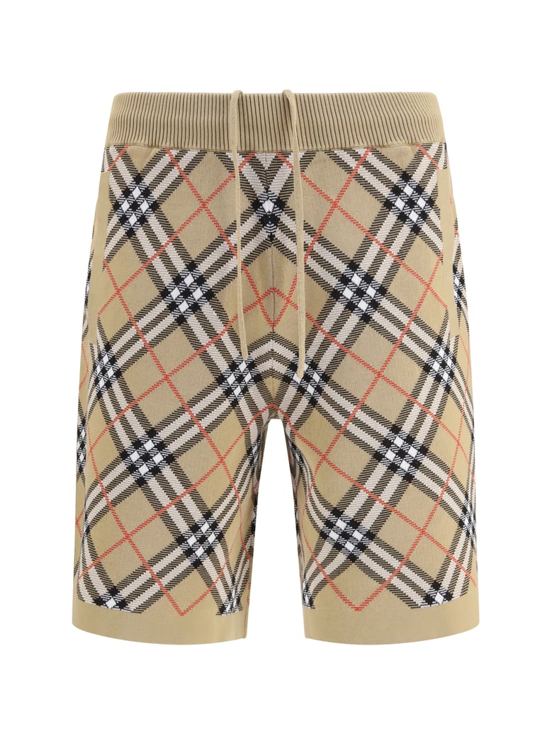 shorts check cotton blend sand by Selfnex