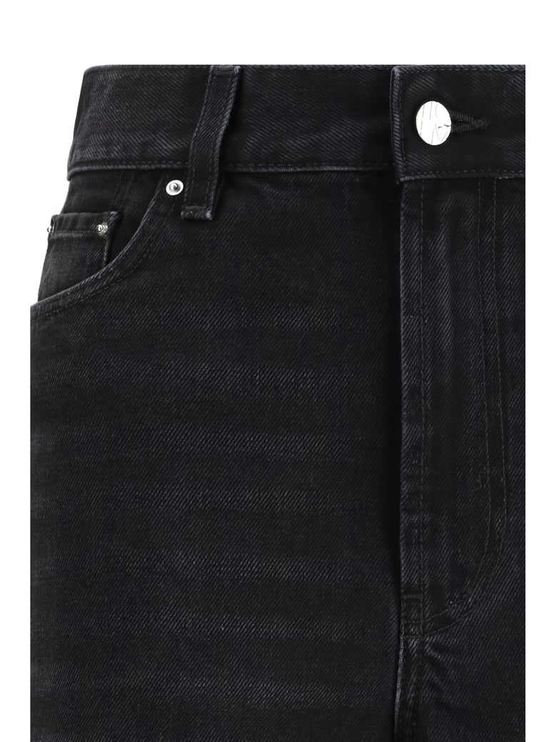 wide-leg jeans faded black by Selfnex