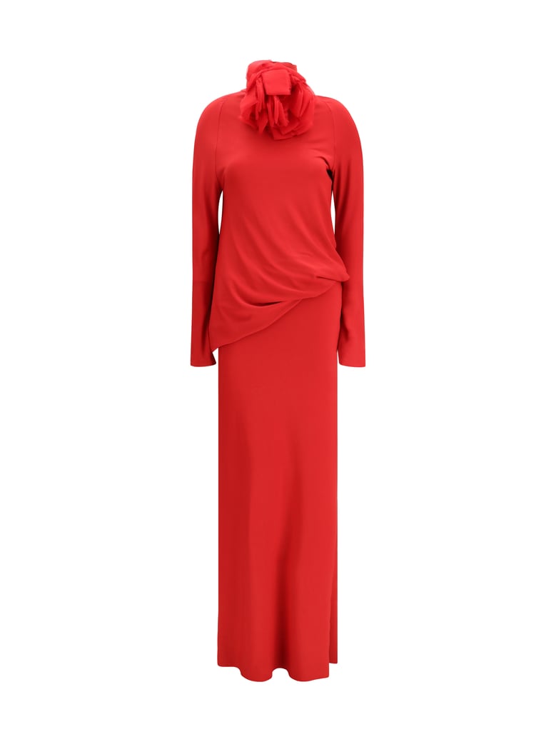 dress open-back high neck red by Selfnex