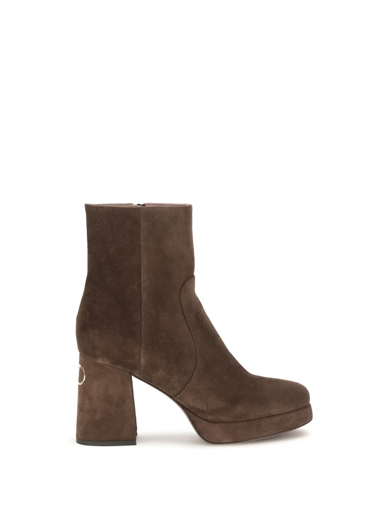 platform ankle boots ebony brown by Selfnex