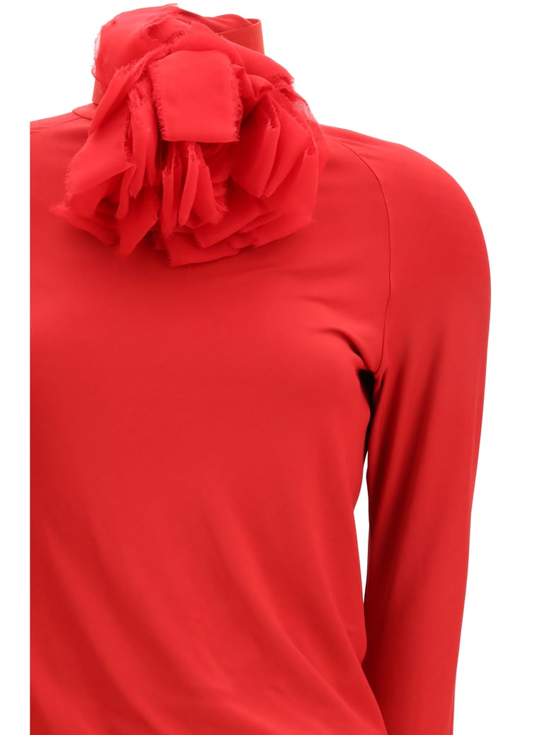 dress open-back high neck red by Selfnex