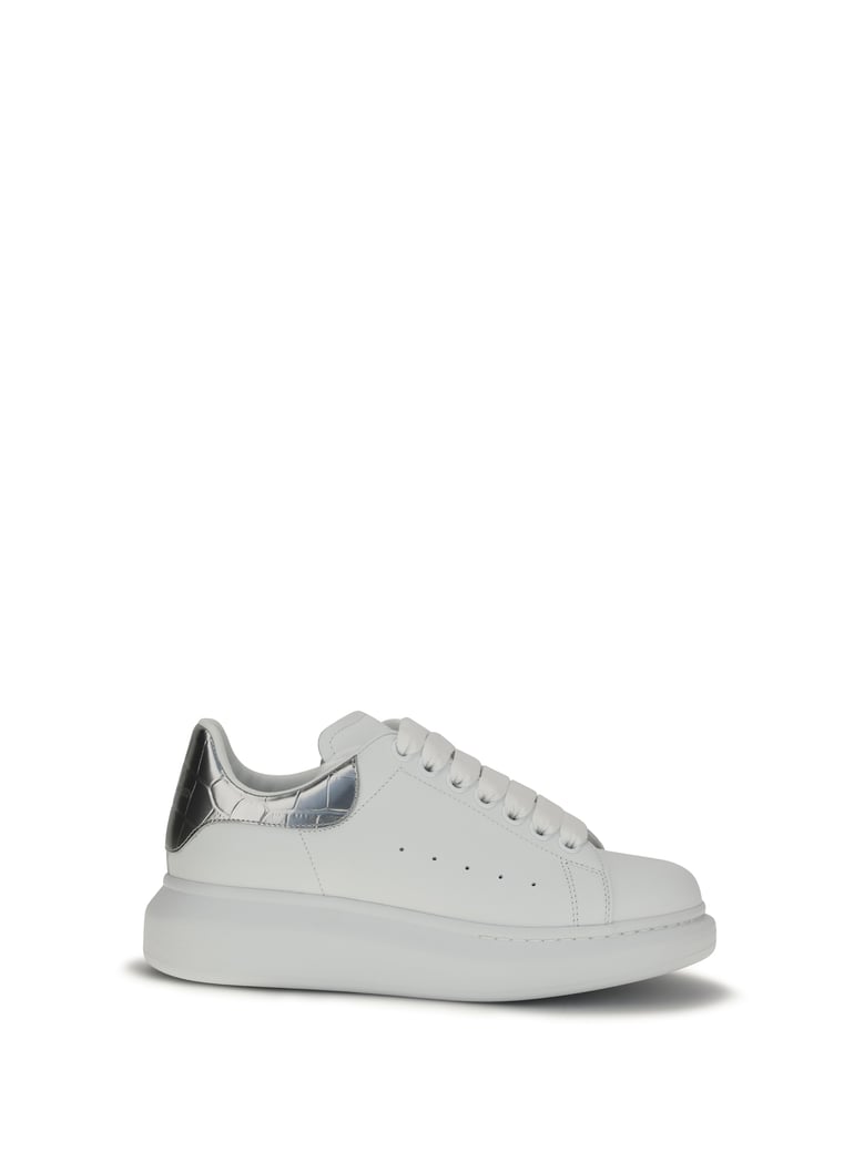 leather sneakers white/silver by Selfnex