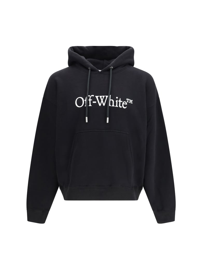 hoodie big logo bookkish over black/white by Selfnex