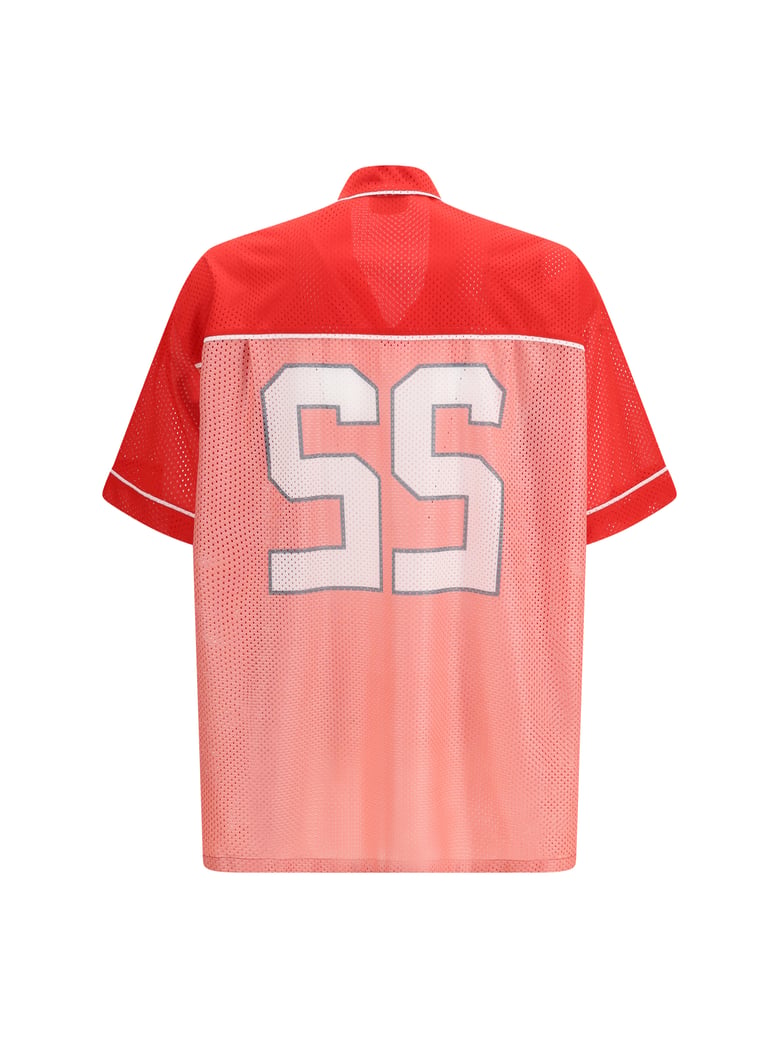 shirt in technical mesh with reversed 22 print by Selfnex