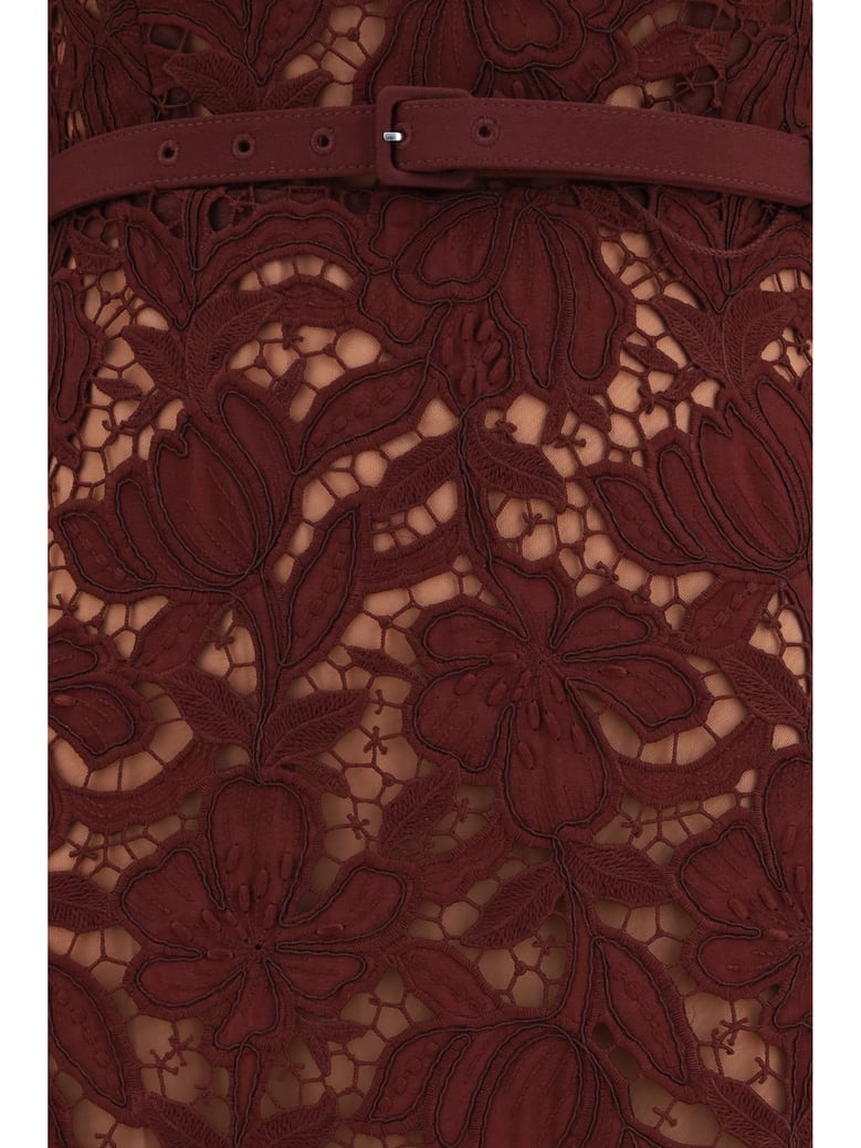 dress midi lace burgundy by Selfnex