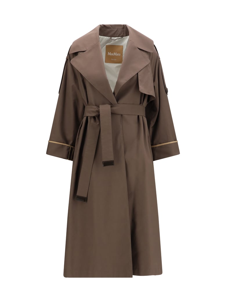 trench coat the cube cotton-blend chocolate by Selfnex
