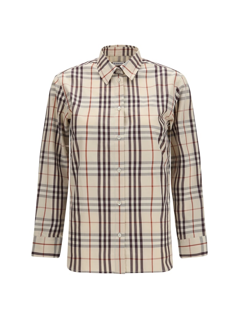 shirt check cotton almond beige by Selfnex