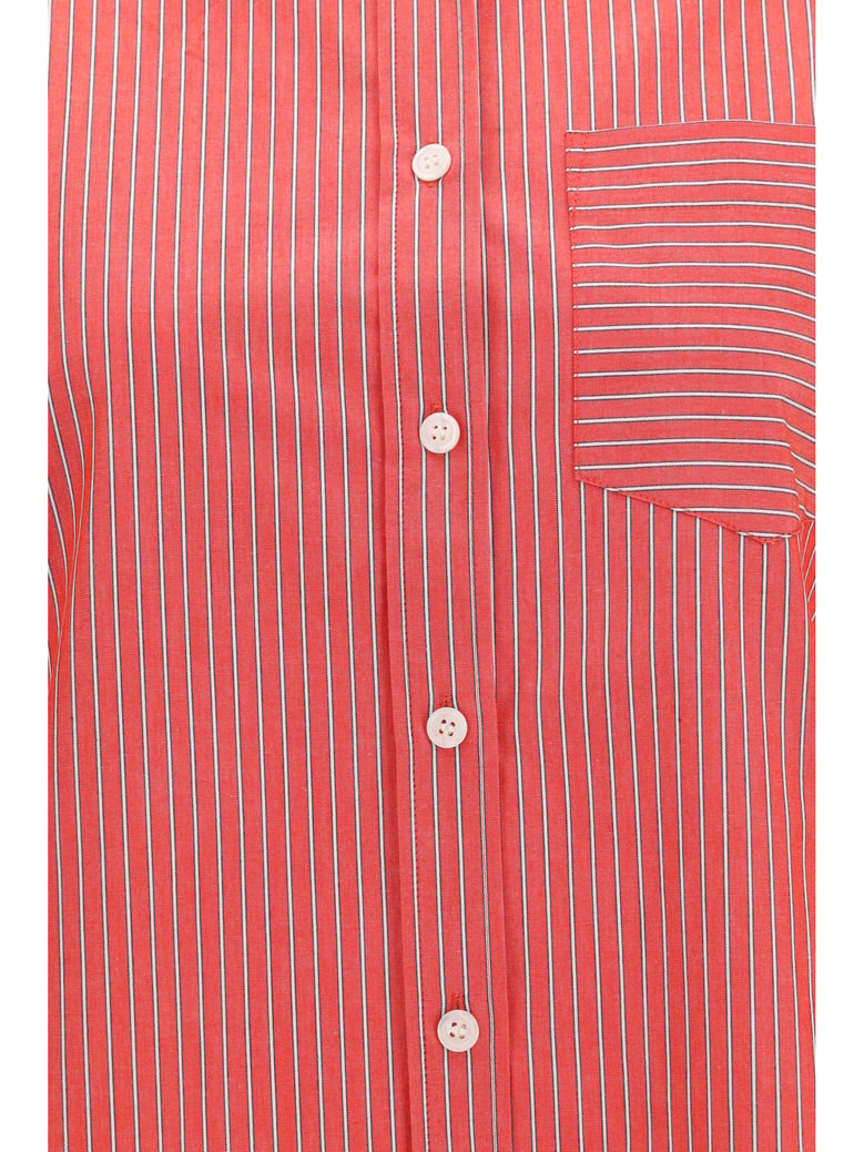 striped cotton shirt high risk red by Selfnex