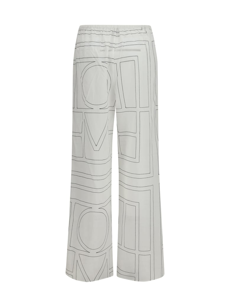 pants monogram white/black by Selfnex