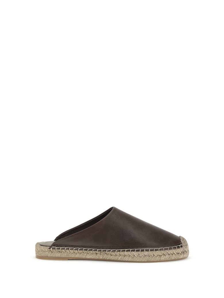 espadrille mules dark brown by Selfnex