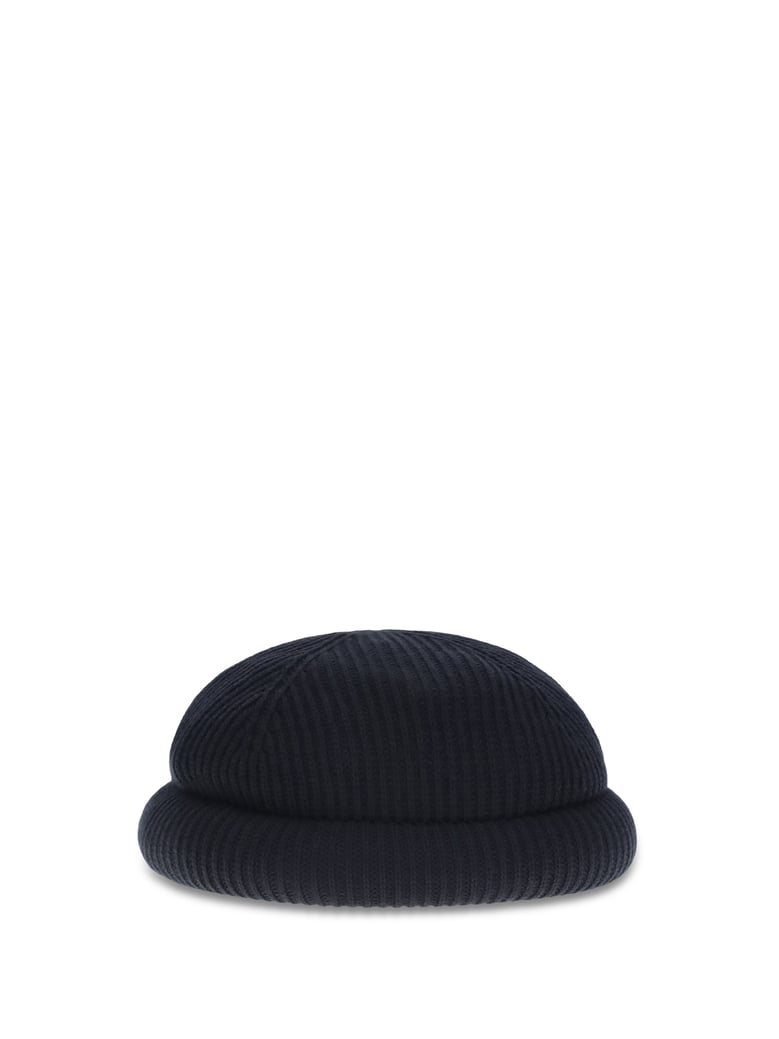 wool beanie hat navy blue by Selfnex