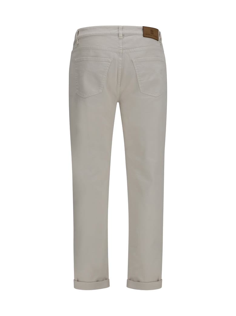 jeans with turn-up hem by Selfnex