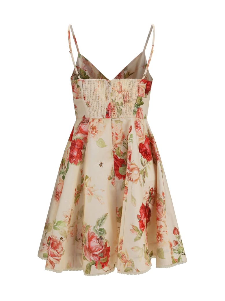 dress roselight cream rose floral by Selfnex