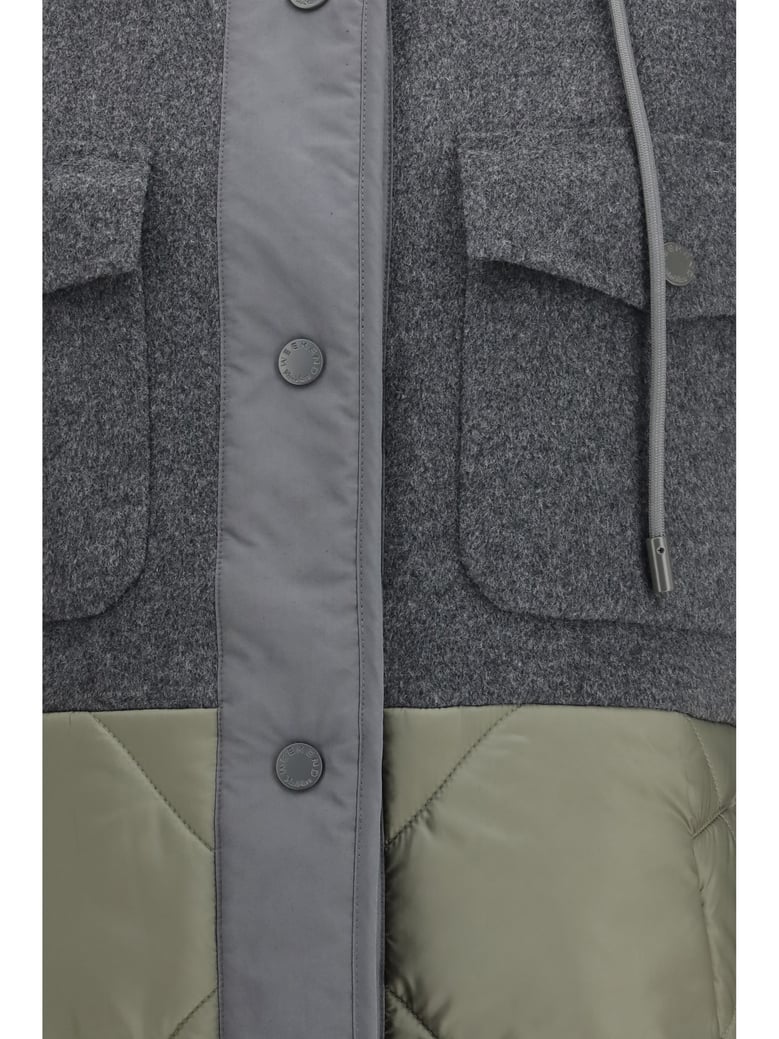 jacket in anthracite wool-blend by Selfnex