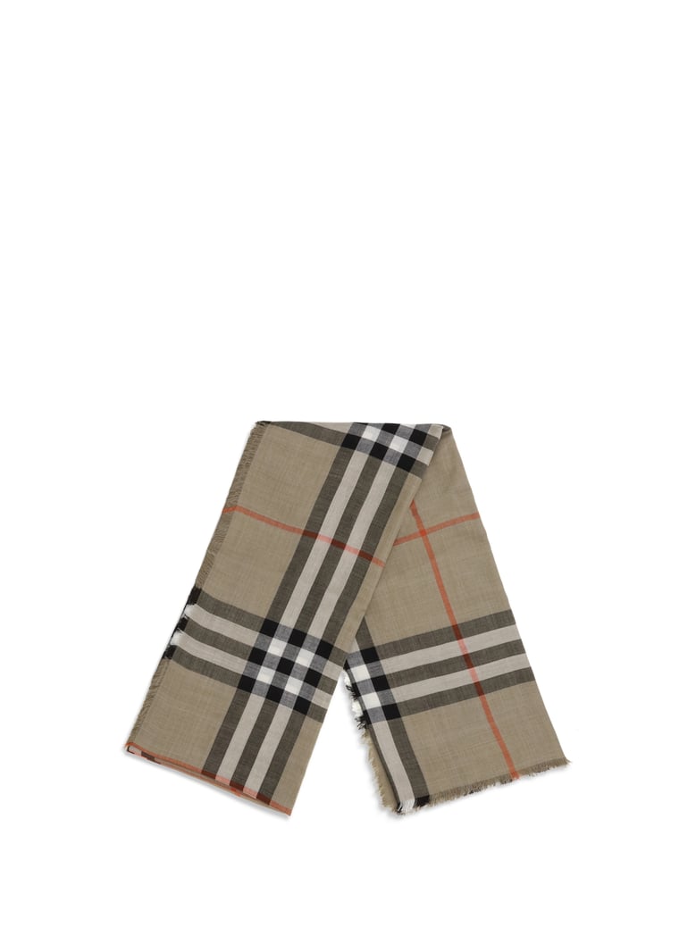 scarf reversible wool & silk sand/vole brown by Selfnex