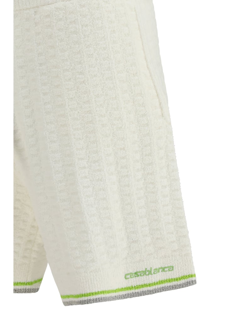 tennis bouclé shorts white by Selfnex