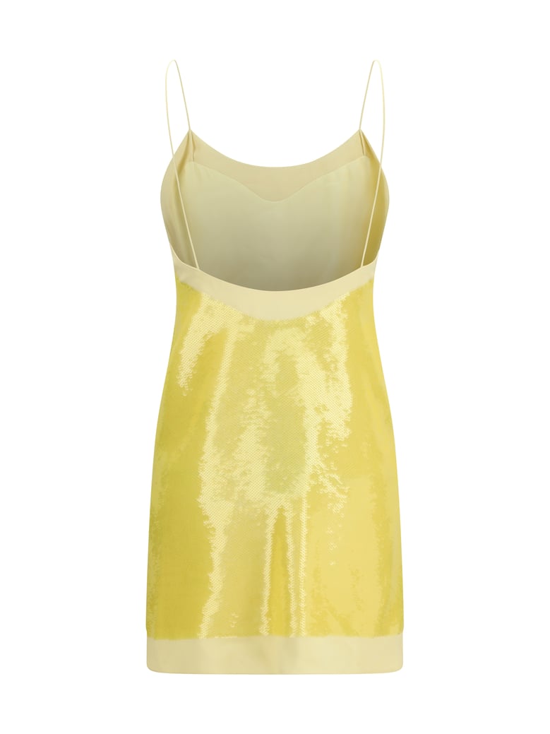 mini dress sequined soft yellow by Selfnex