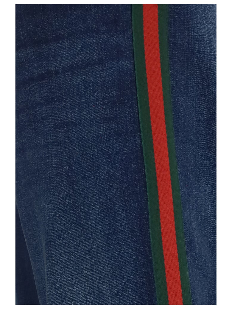 jeans with web stripe - blue by Selfnex