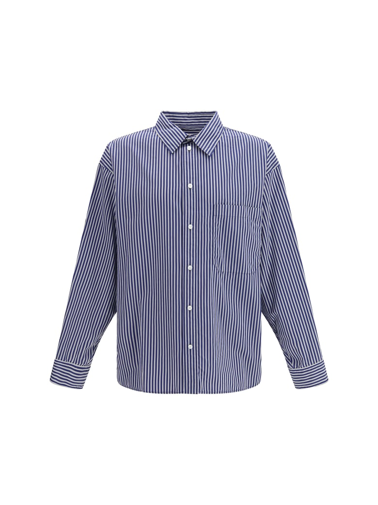 oversized poplin shirt navy/white by Selfnex