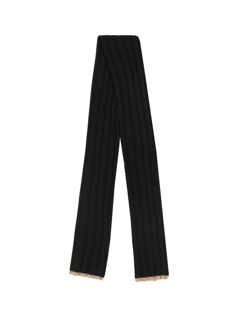 cashmere scarf black/brown by Selfnex