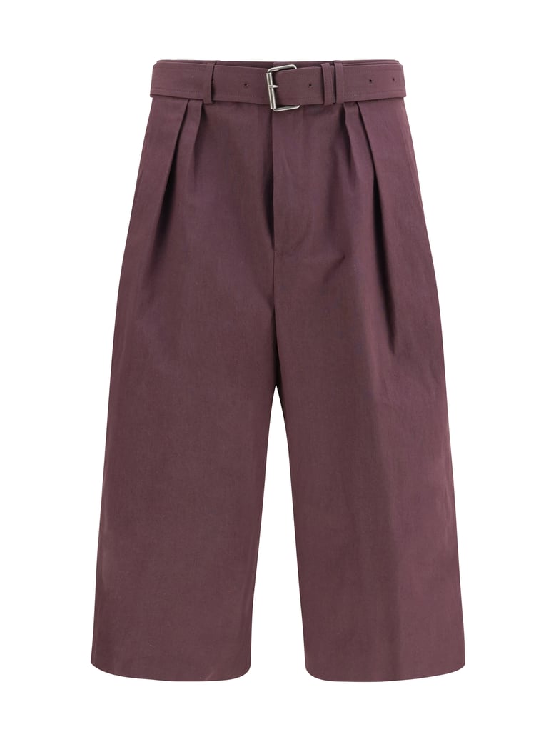 cotton poplin shorts dark purple by Selfnex