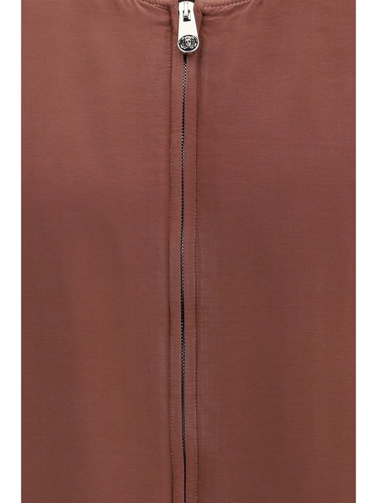 jacket overdyed silk light aubergine by Selfnex