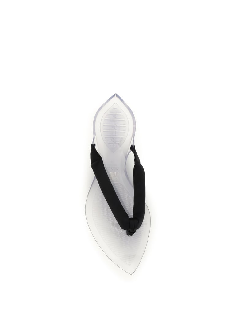 flip-flop sandals satin black by Selfnex