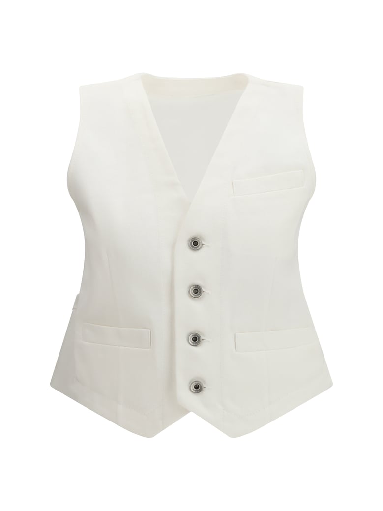 denim vest off white by Selfnex