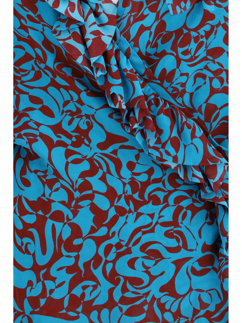 blouse printed cotton turquoise by Selfnex