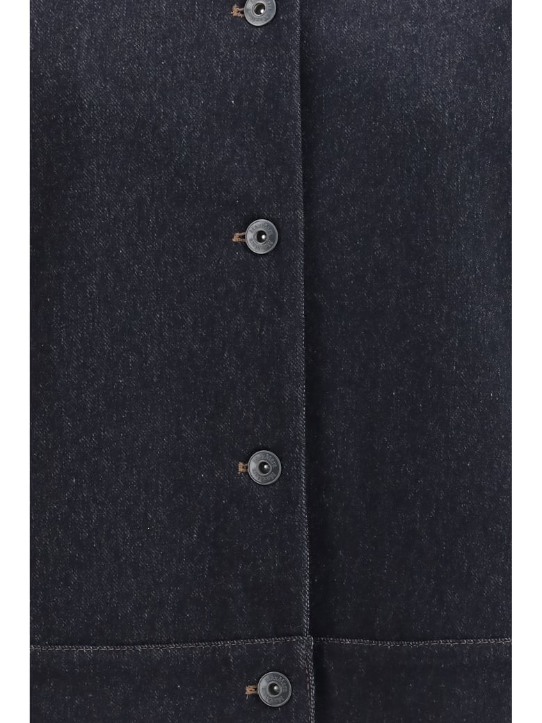 jacket denim-print jersey navy blue by Selfnex