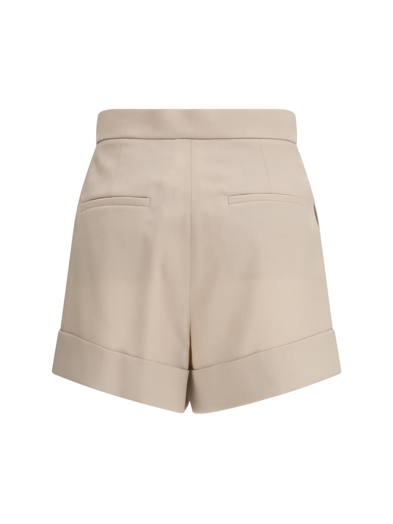 shorts mohair and silk canvas moss green by Selfnex