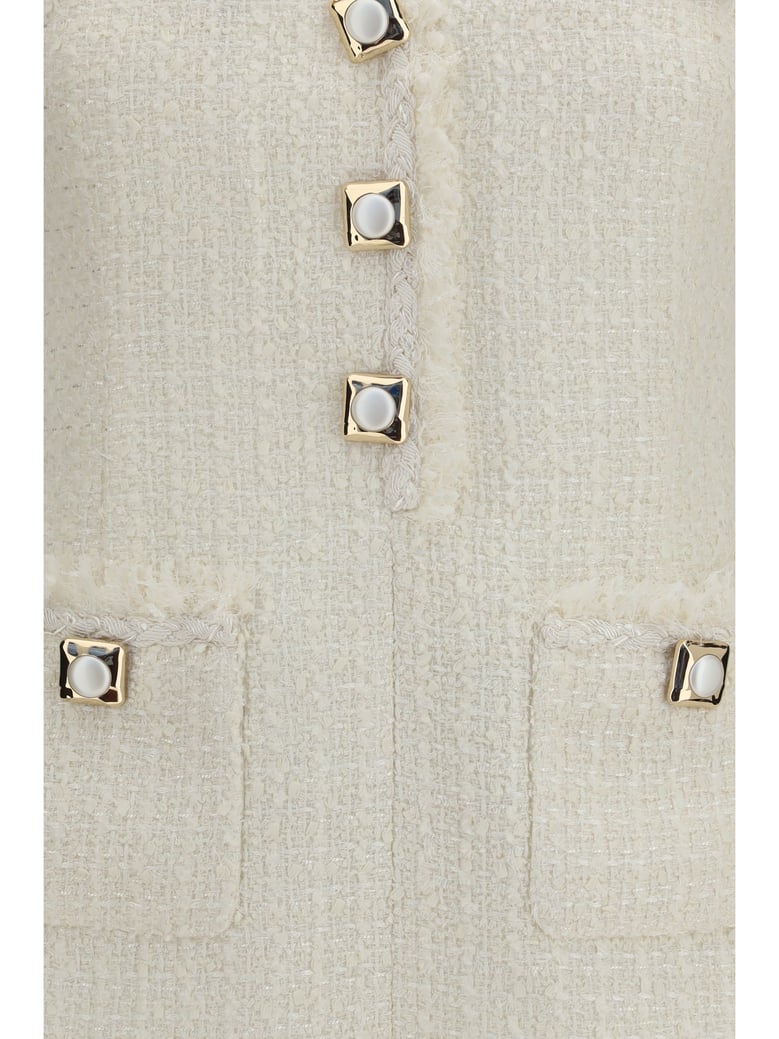 dress bouclé mini cream by Selfnex