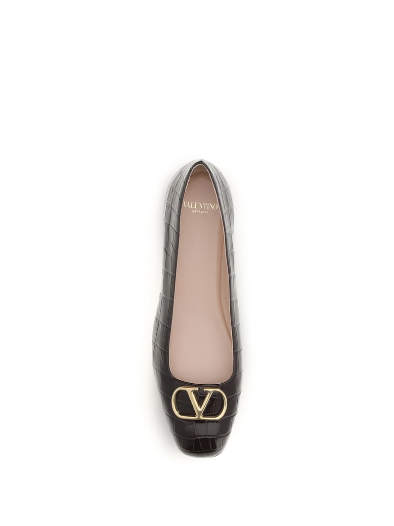 ballerina flats oak brown nappa leather by Selfnex