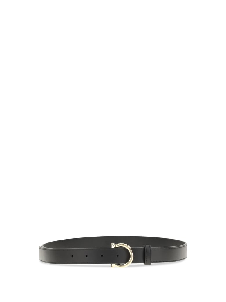 belt gancini black calf leather by Selfnex