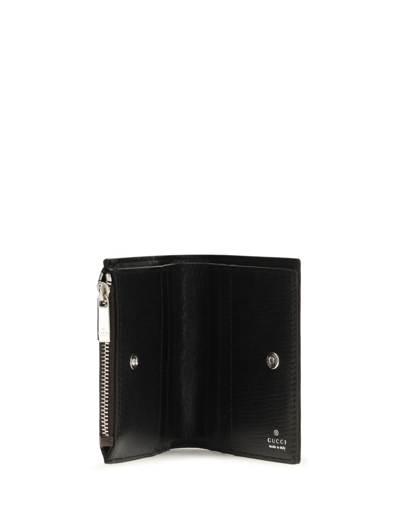 small wallet with plaque chocolate brown by Selfnex