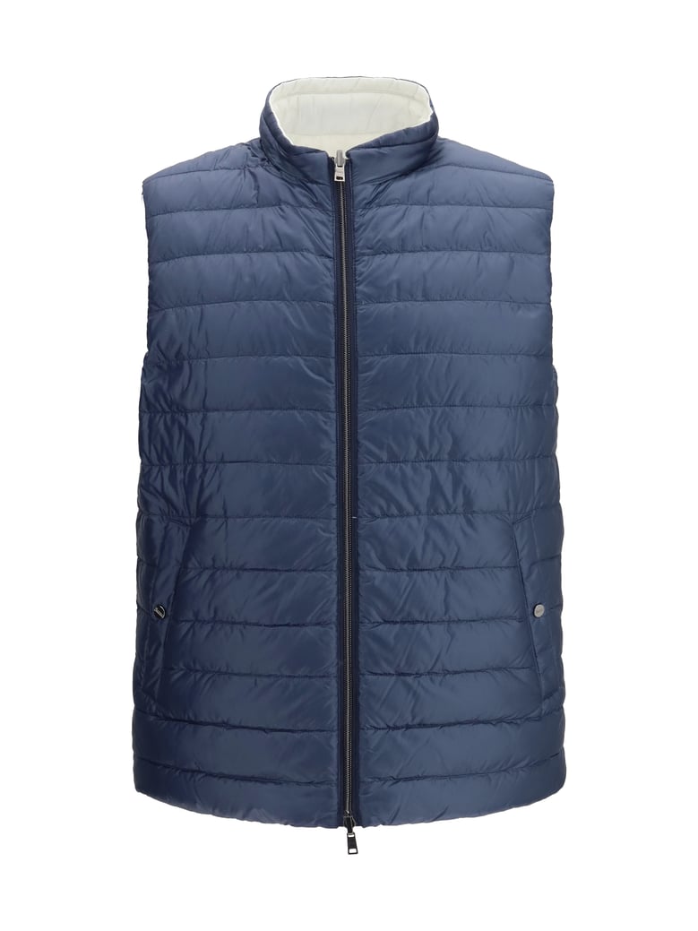 reversible gilet teal/white by Selfnex
