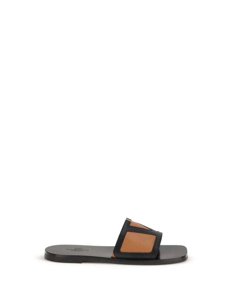 slide sandals viva superstar black/roasted pecan by Selfnex