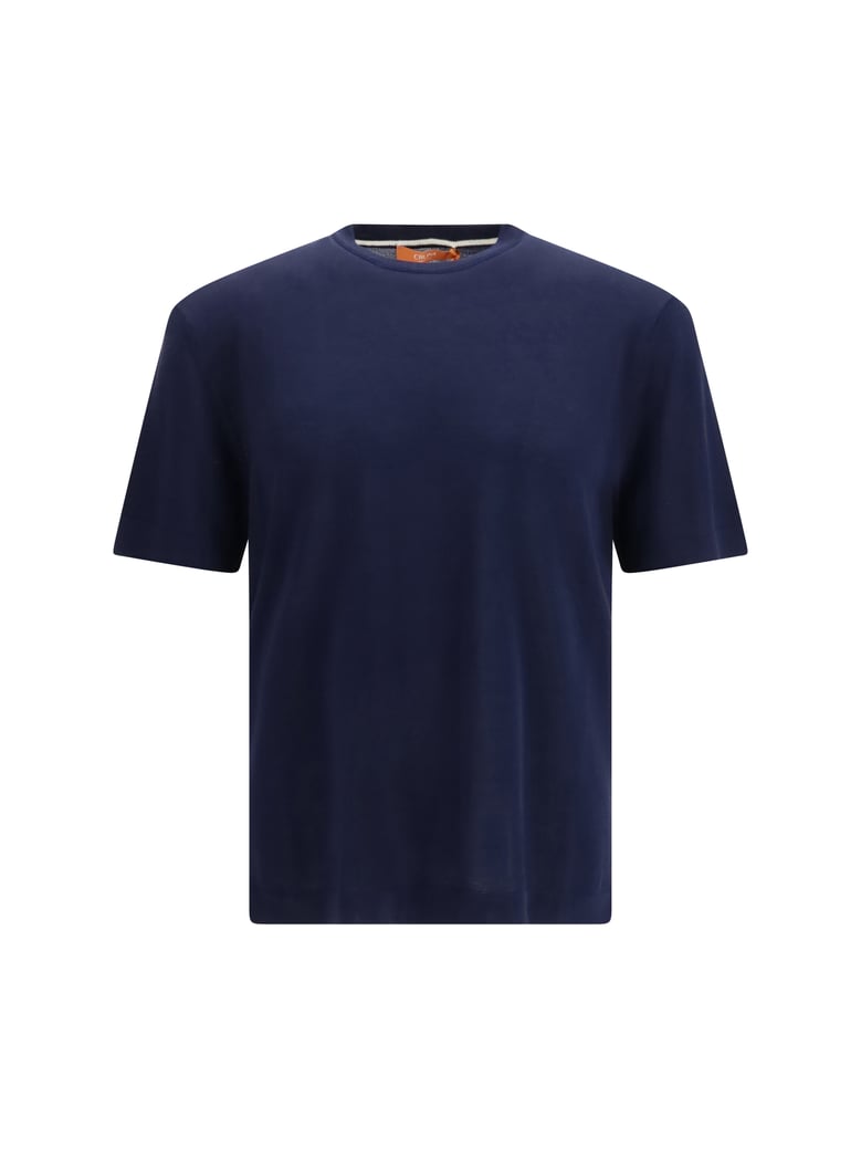 cotton knitted t-shirt navy by Selfnex