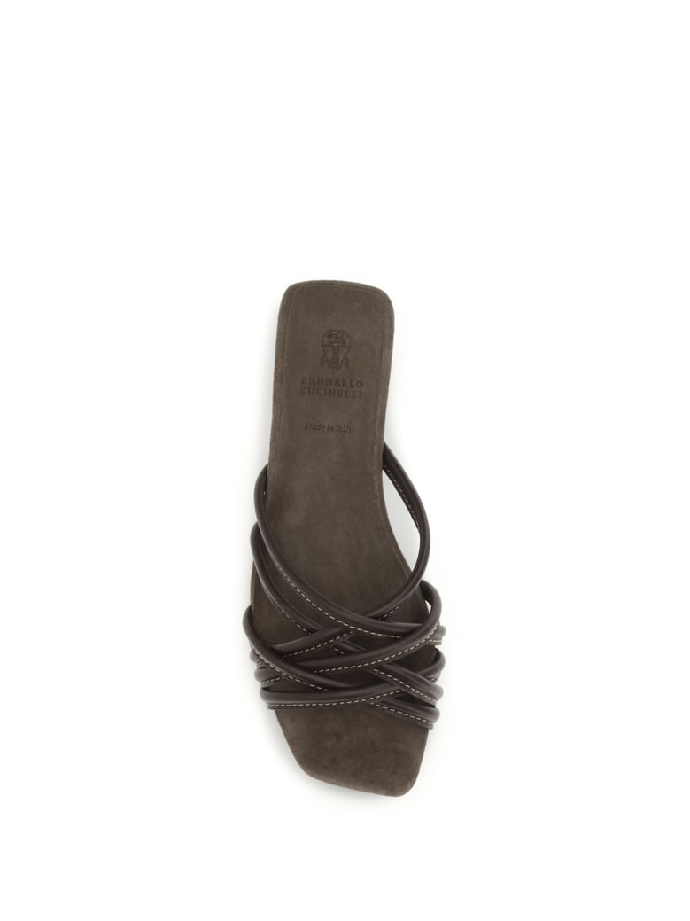 flat leather sandals by Selfnex