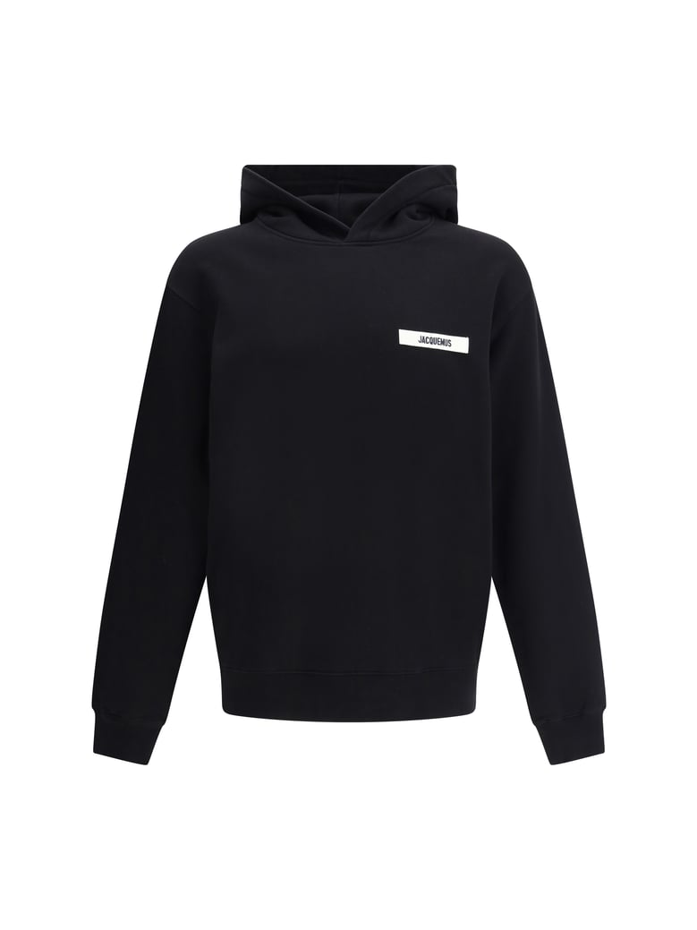 hooded sweatshirt black cotton by Selfnex