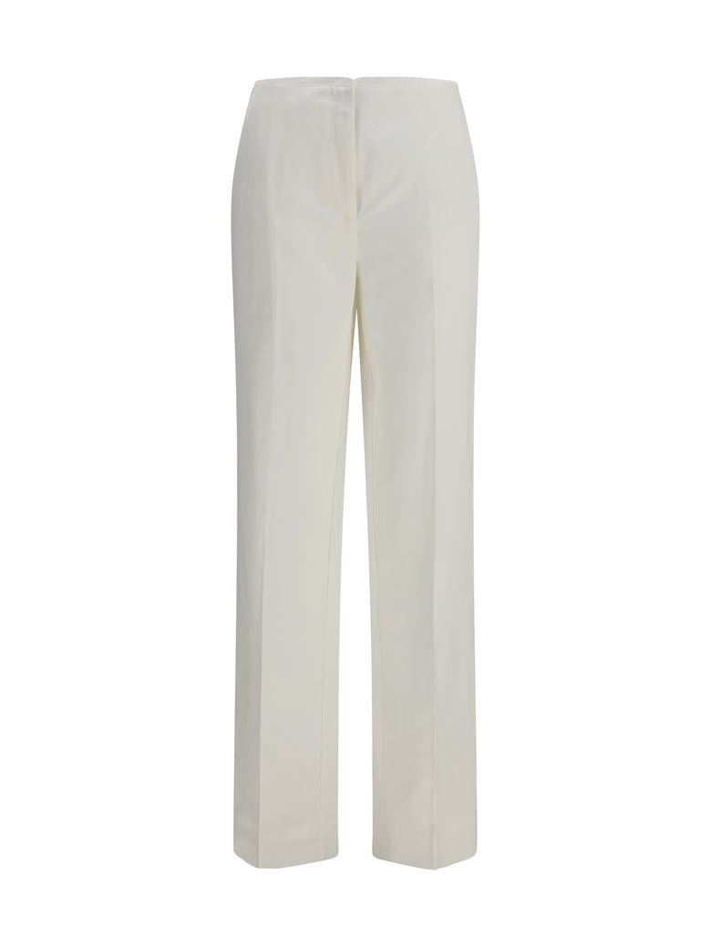 pants easy raw edge white by Selfnex